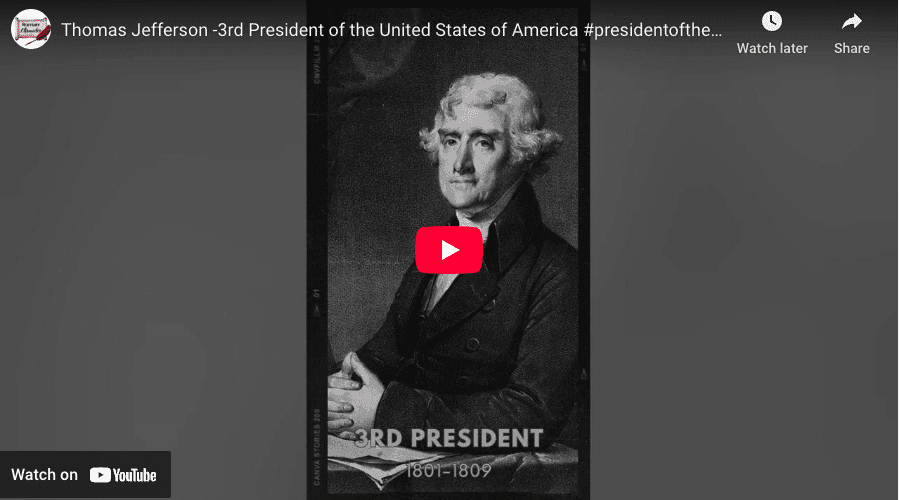 a screenshot of a videoThomas Jefferson -3rd President of the United States of America [VIDEO]